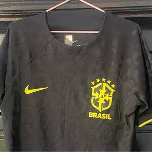Nike  Brazil CBF Black Athletic Shirt size large